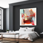 Abstract Metro Maps III by Jennifer Parker on GIANT ART - red abstract abstrait