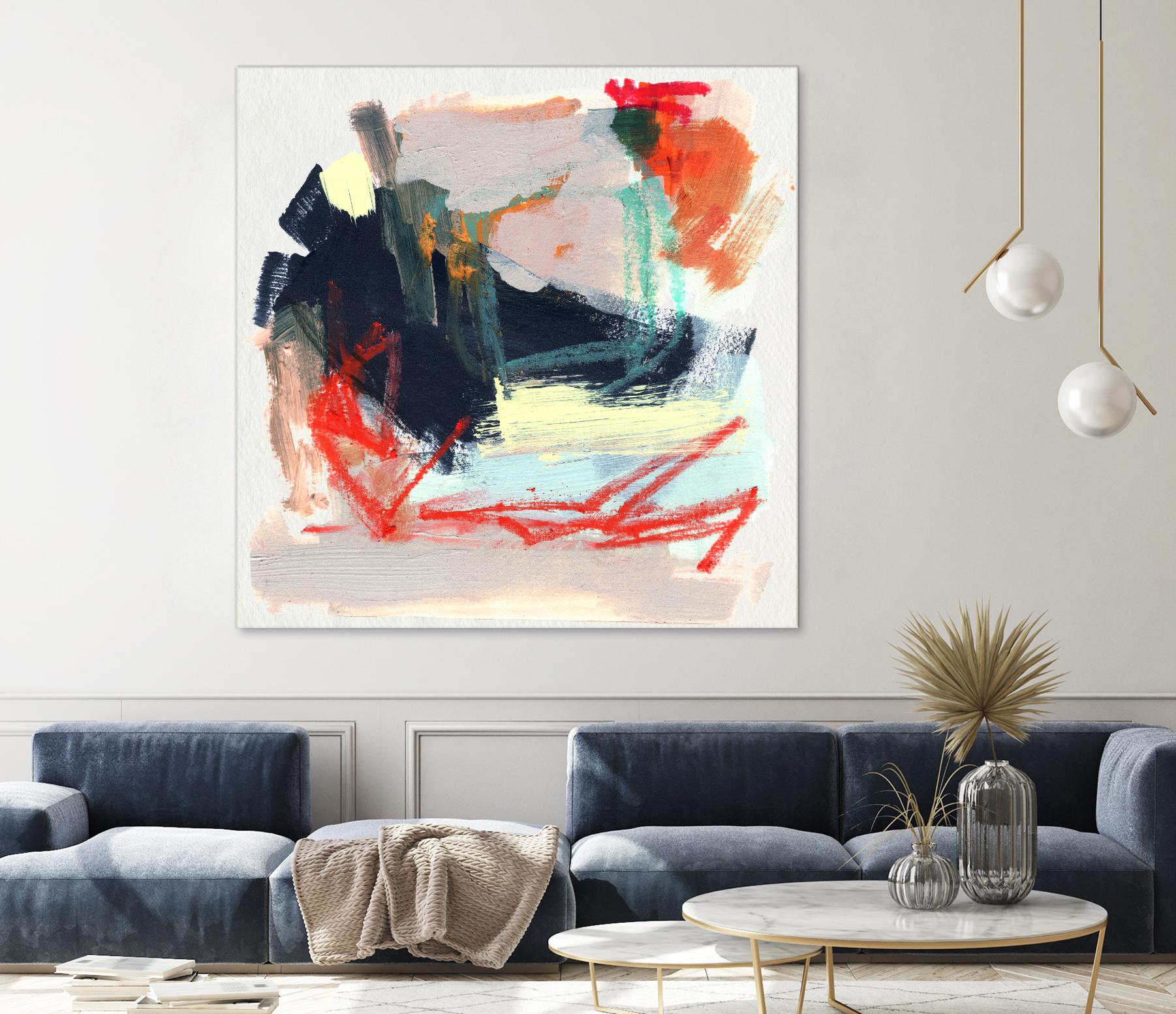 Abstract Metro Maps IV by Jennifer Parker on GIANT ART - orange abstract abstract