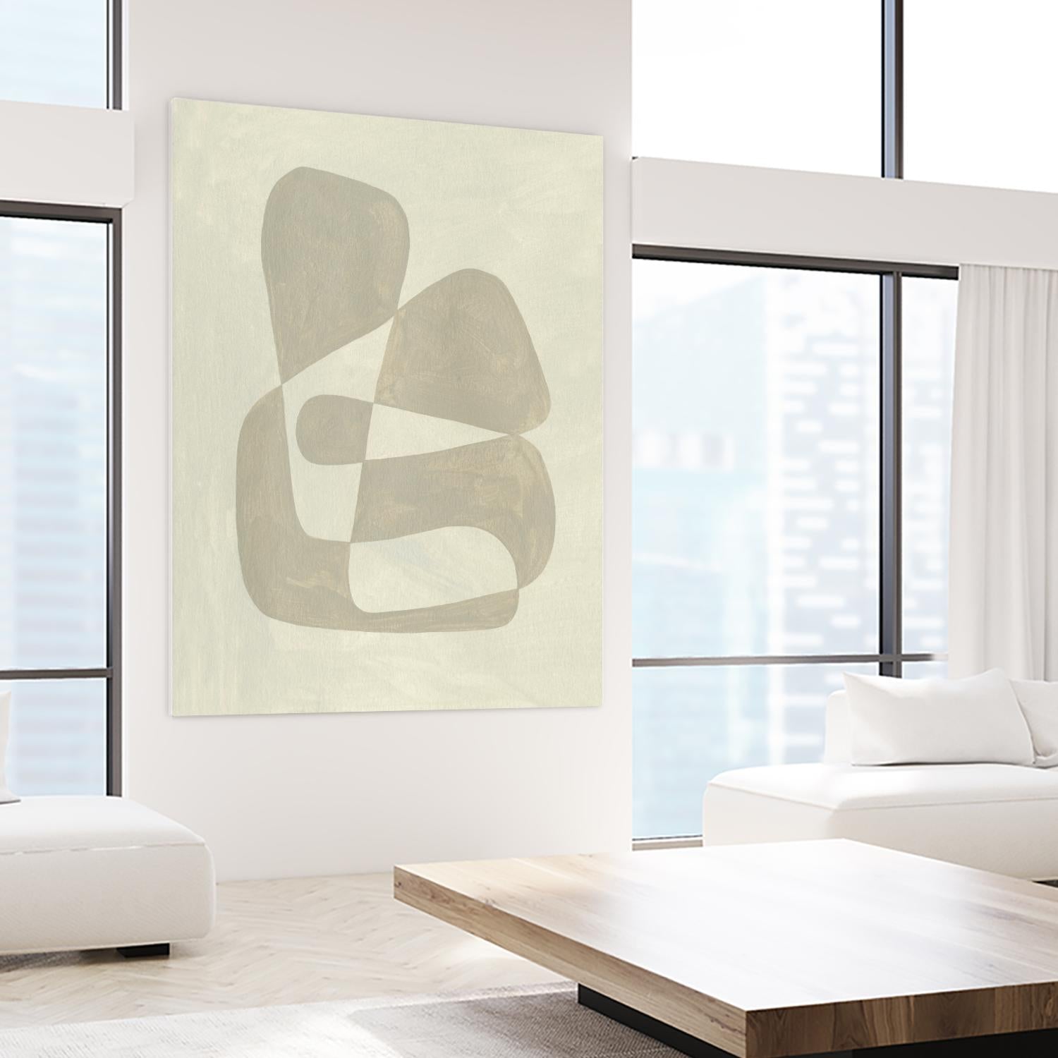 Soft Shape II by Emma Caroline on GIANT ART - beige abstract abstract 