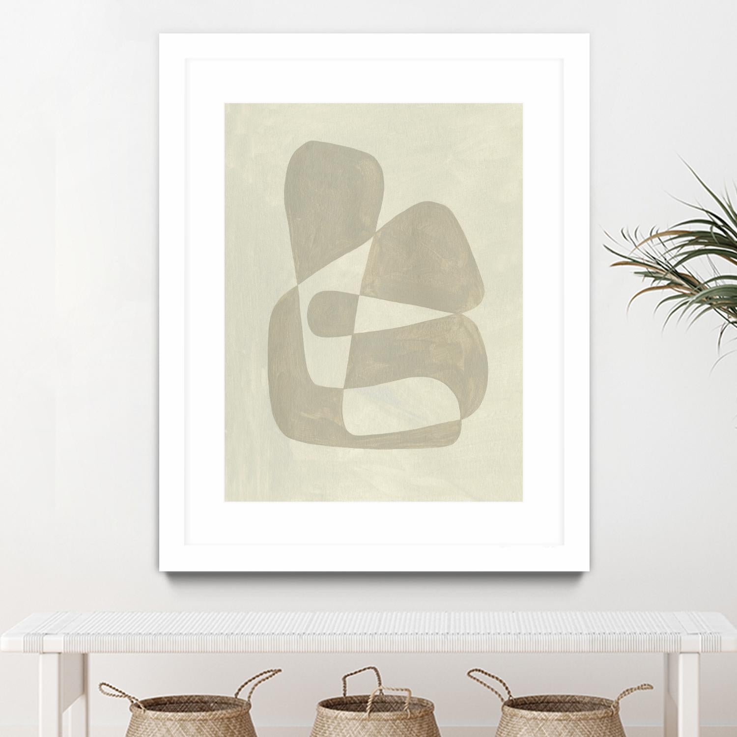 Soft Shape II by Emma Caroline on GIANT ART - beige abstract abstract 