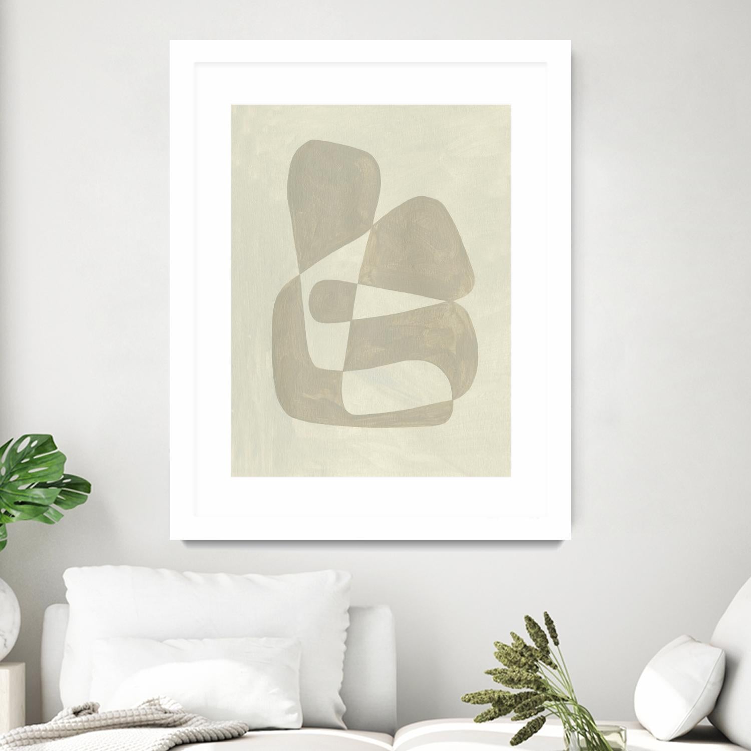 Soft Shape II by Emma Caroline on GIANT ART - beige abstract abstract 
