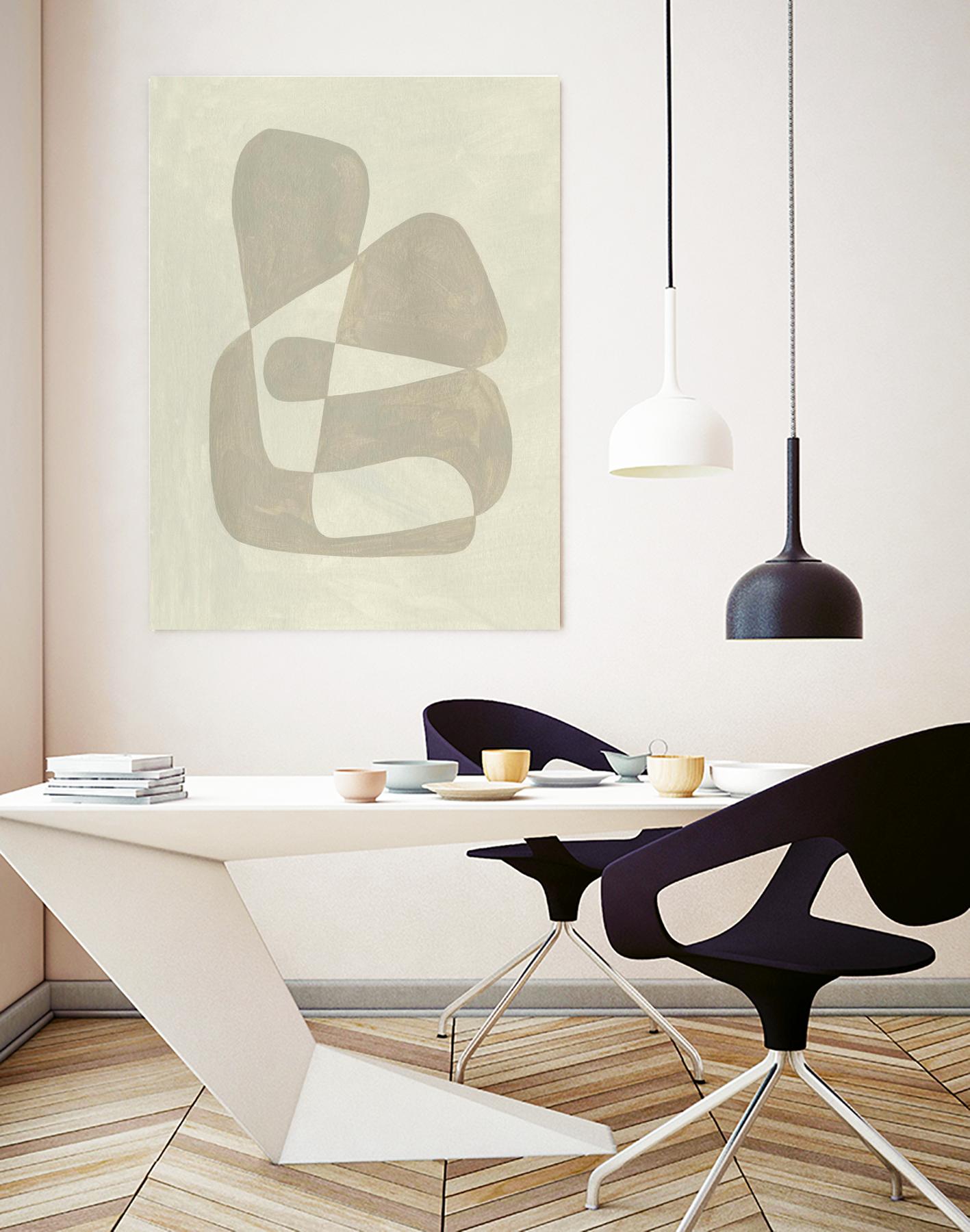 Soft Shape II by Emma Caroline on GIANT ART - beige abstract abstract 
