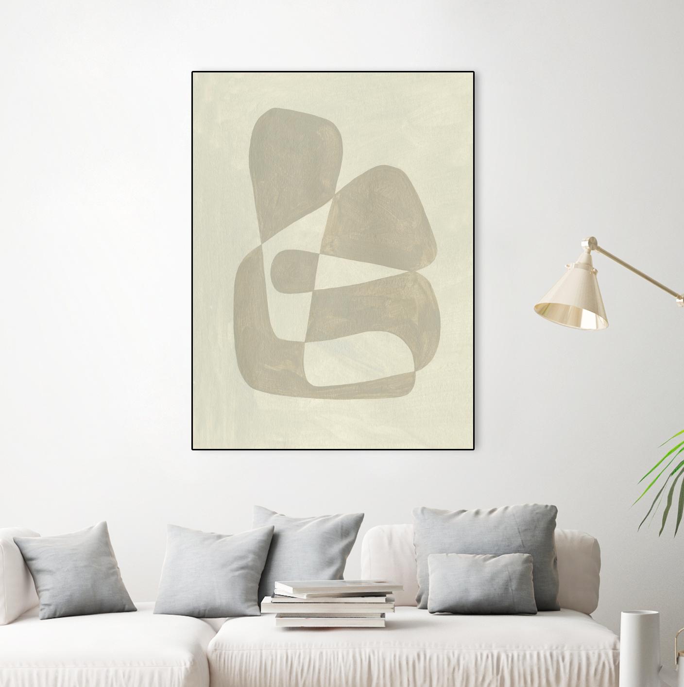 Soft Shape II by Emma Caroline on GIANT ART - beige abstract abstract 