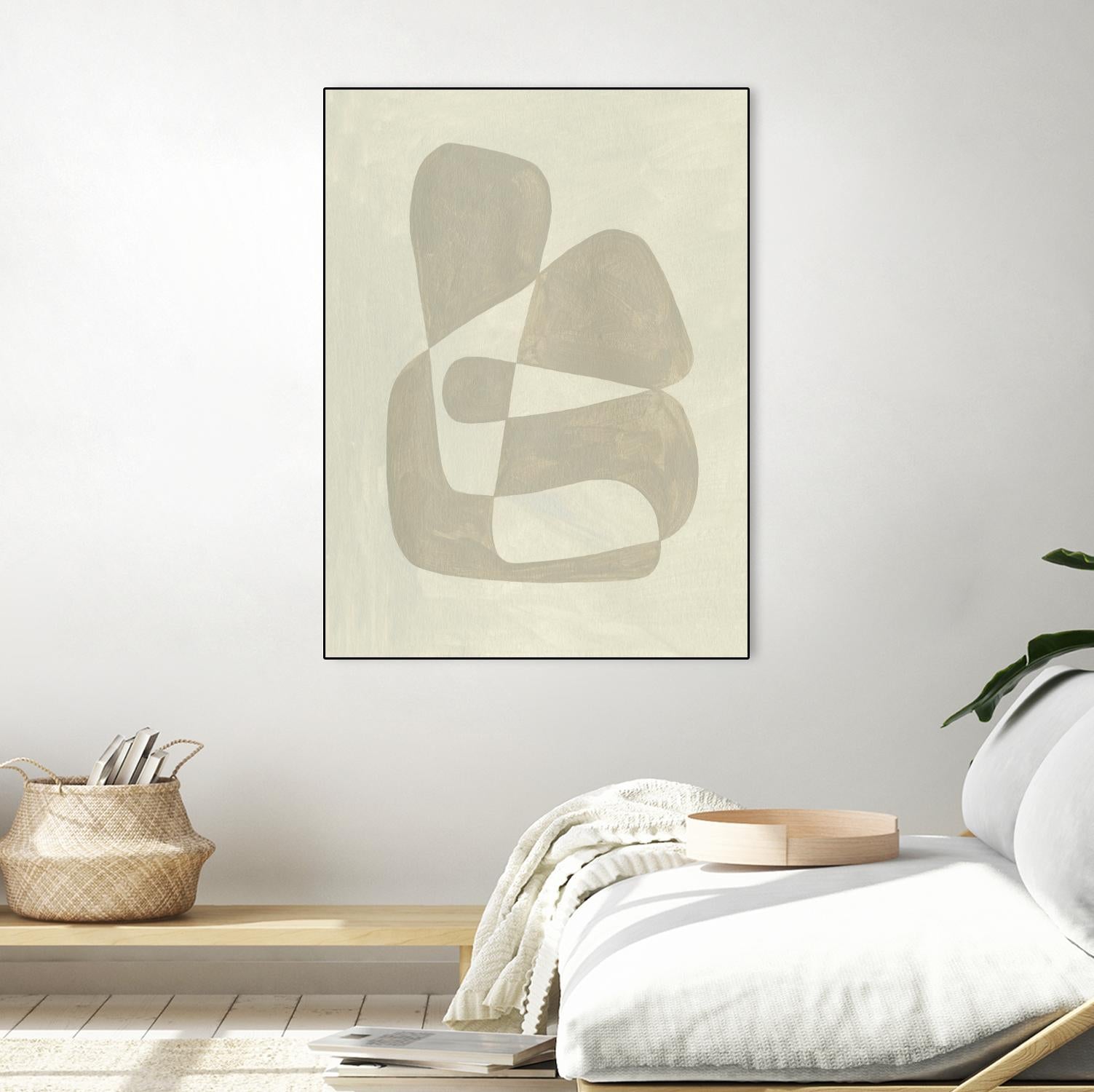Soft Shape II by Emma Caroline on GIANT ART - beige abstract abstract 