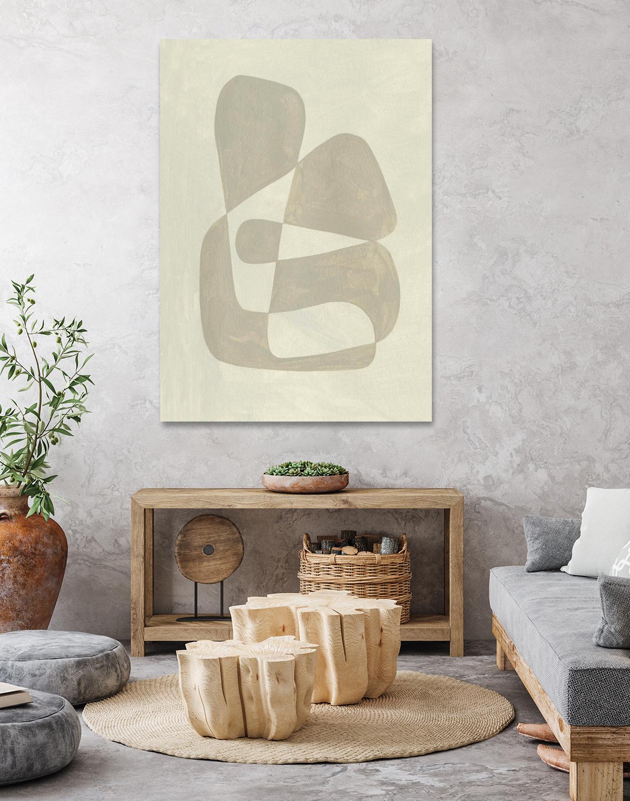 Soft Shape II by Emma Caroline on GIANT ART - beige abstract abstract 