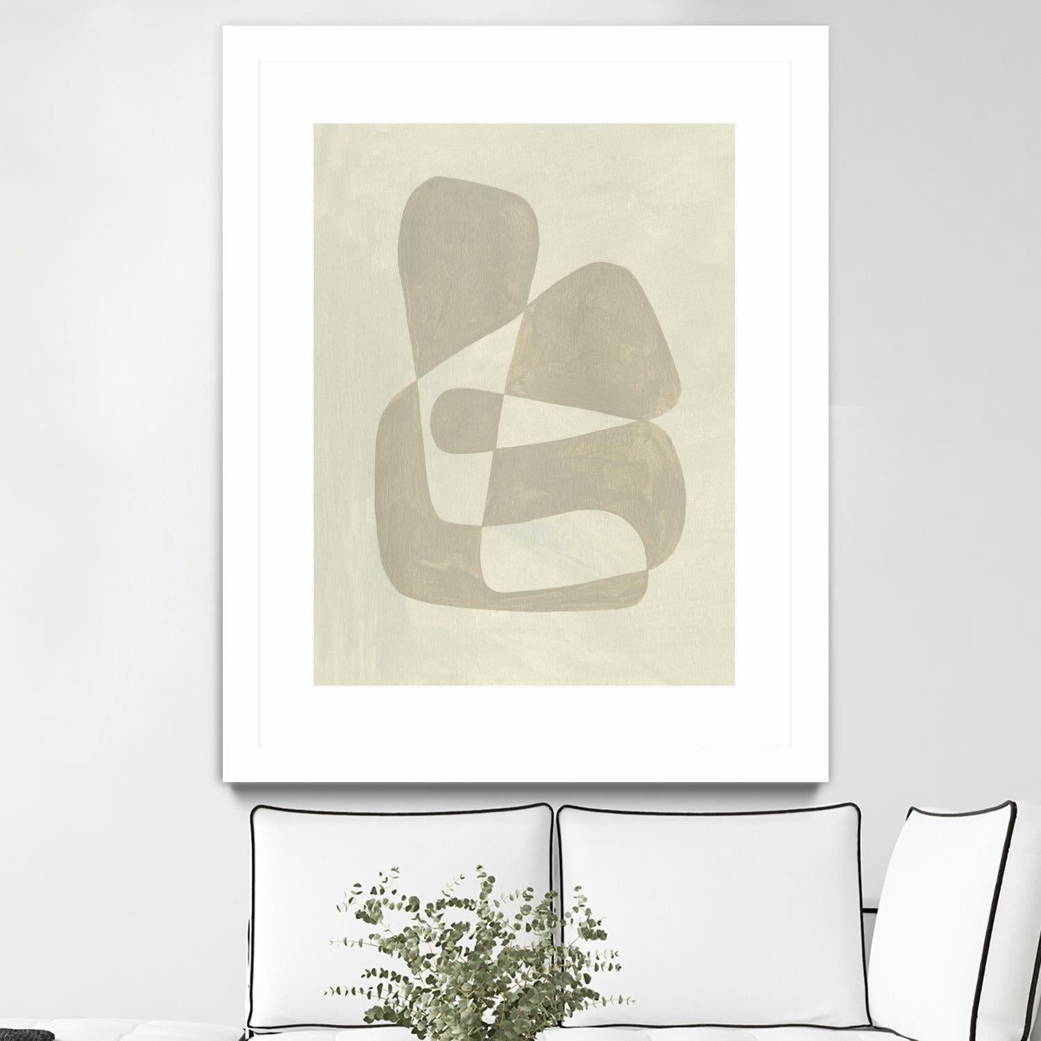 Soft Shape II by Emma Caroline on GIANT ART - beige abstract abstract 