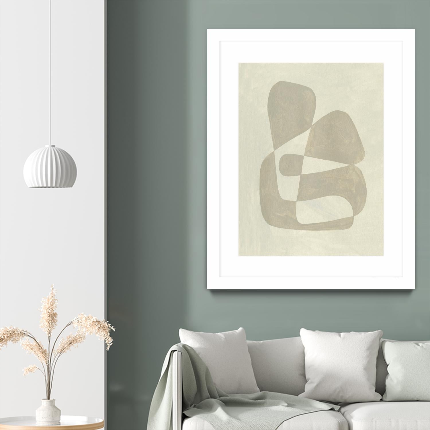 Soft Shape II by Emma Caroline on GIANT ART - beige abstract abstract 