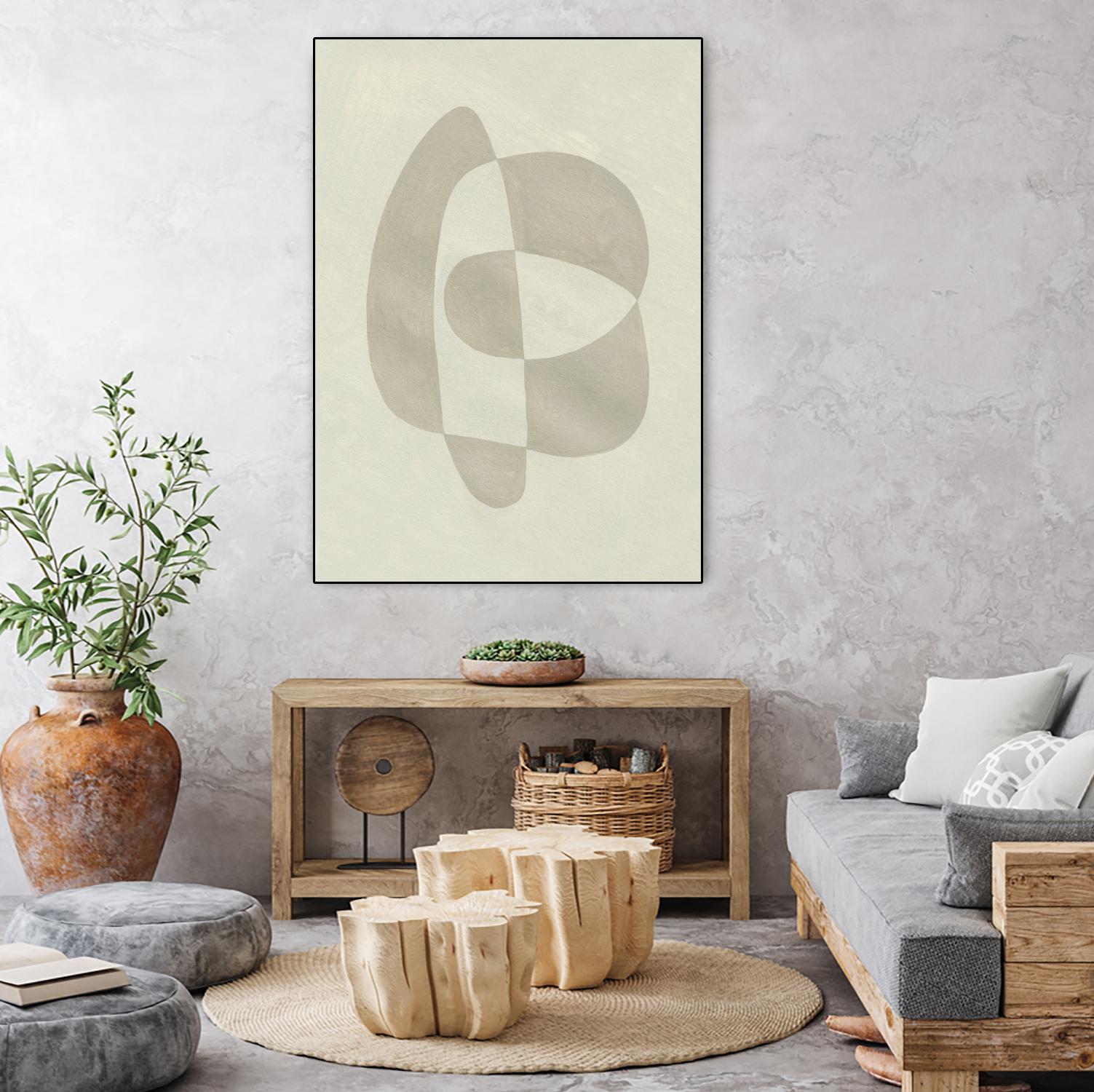 Soft Shape III by Emma Caroline on GIANT ART - beige  abstract abstract 