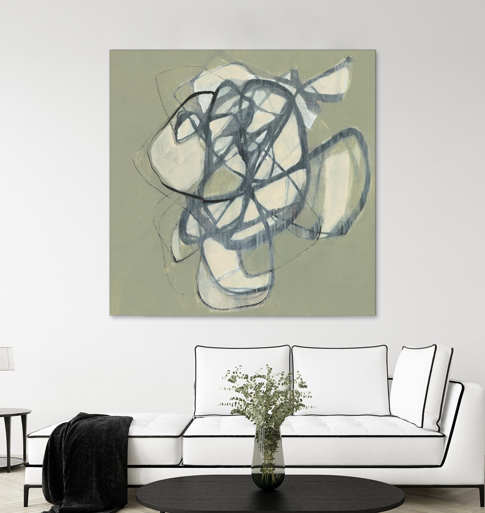 Interweb I by Jennifer Goldberger on GIANT ART - green abstract abstract