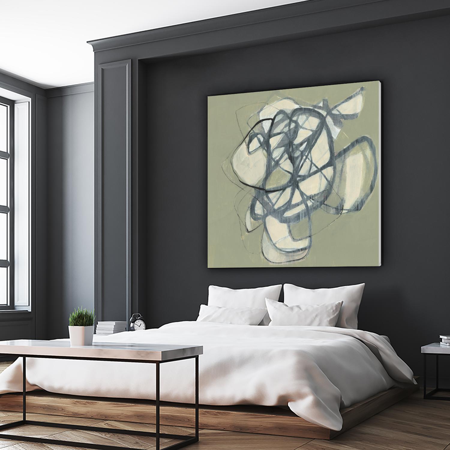 Interweb I by Jennifer Goldberger on GIANT ART - green abstract abstract