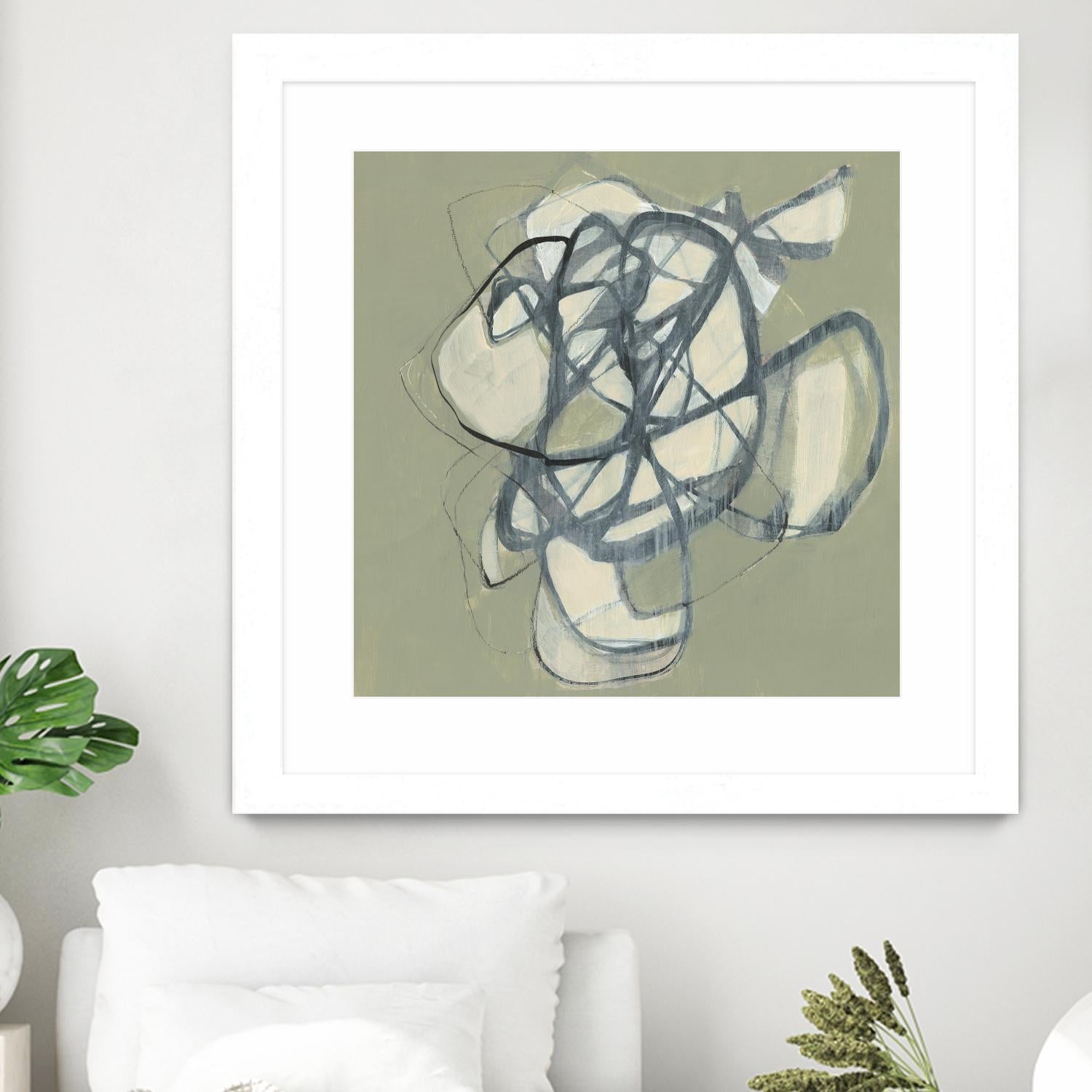 Interweb I by Jennifer Goldberger on GIANT ART - green abstract abstract