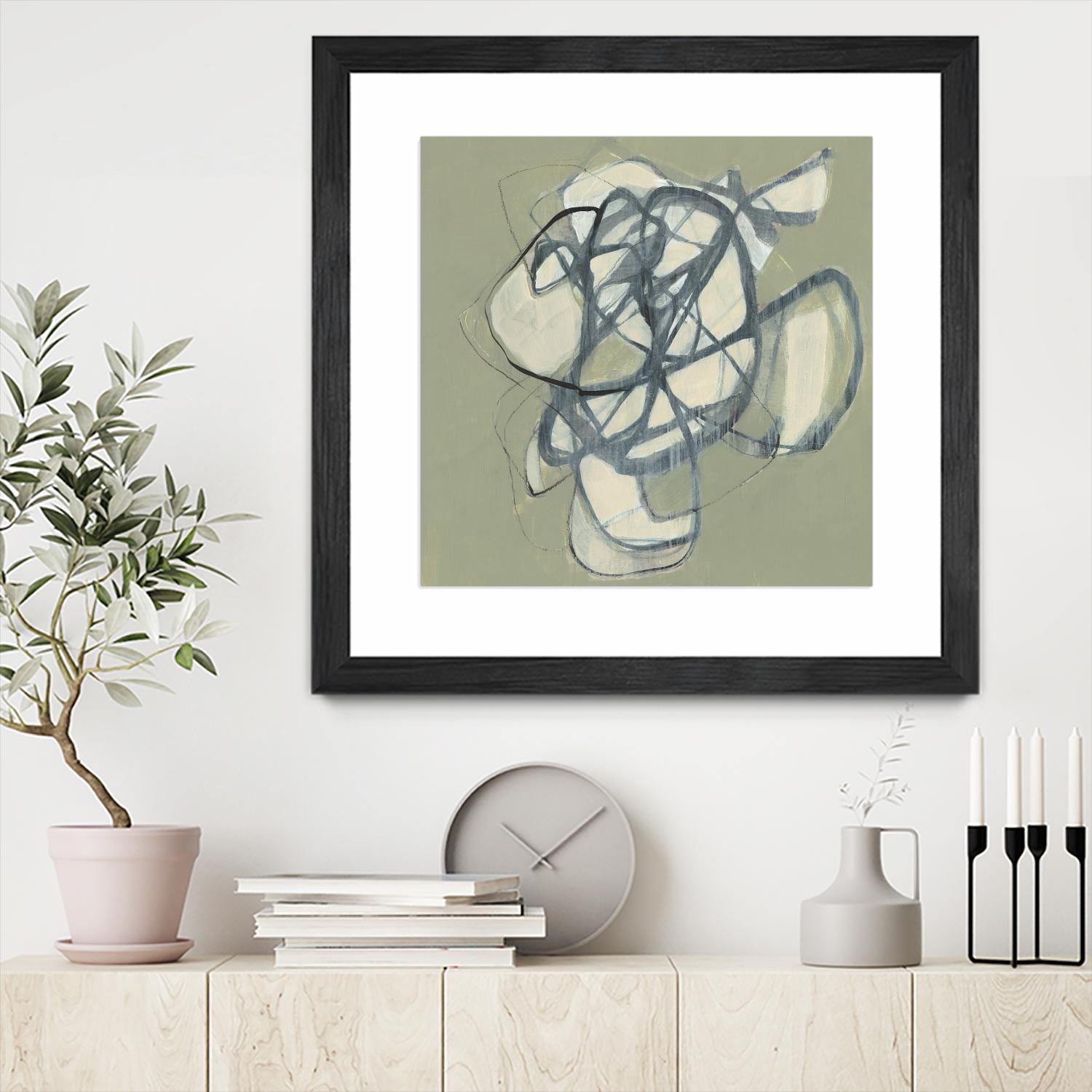 Interweb I by Jennifer Goldberger on GIANT ART - green abstract abstract