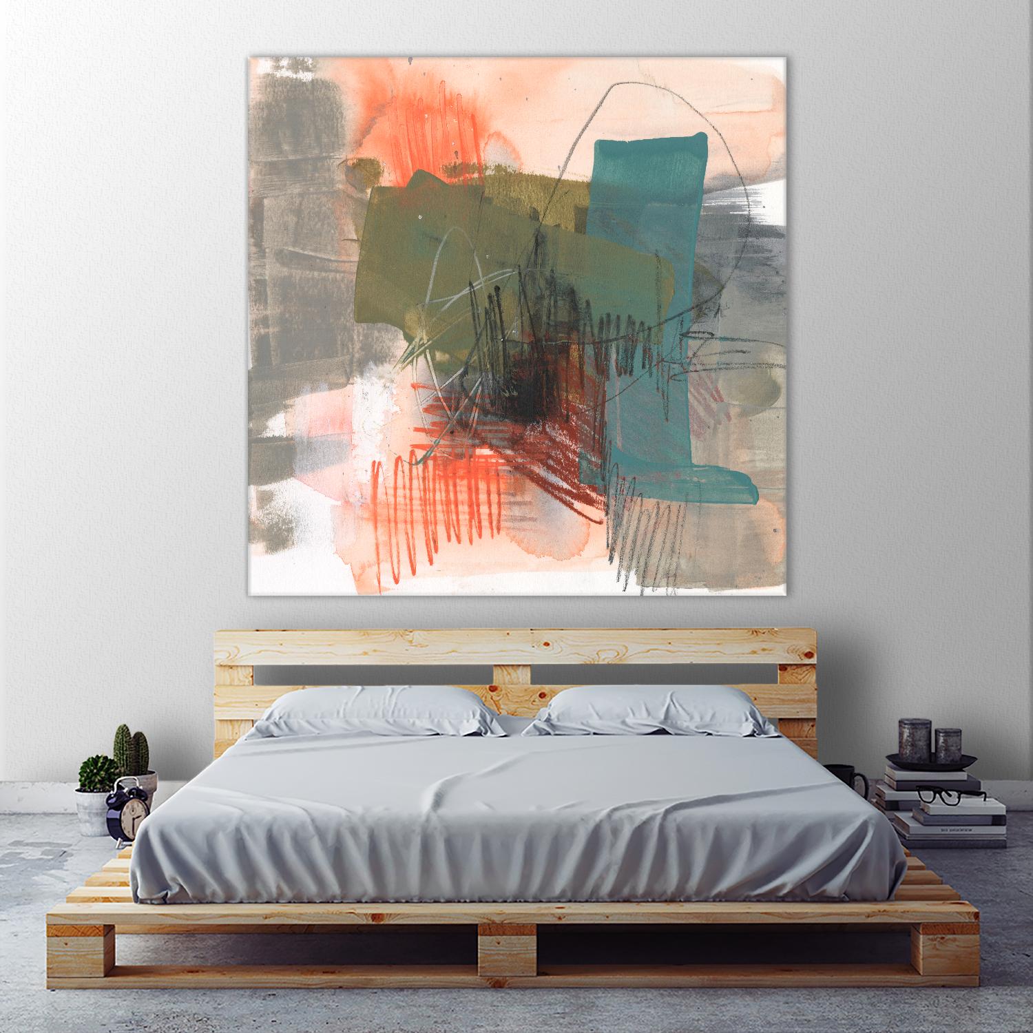 Central Fuse II by Jennifer Goldberger on GIANT ART - orange abstract abstract 