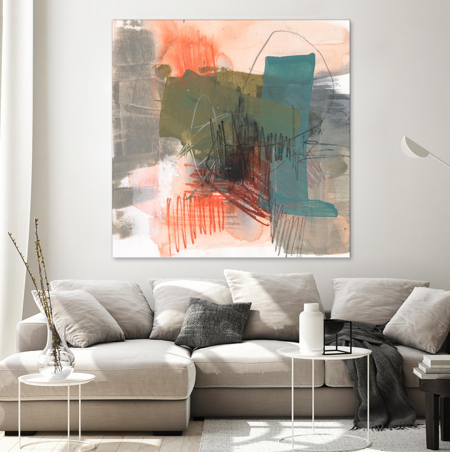 Central Fuse II by Jennifer Goldberger on GIANT ART - orange abstract abstract 