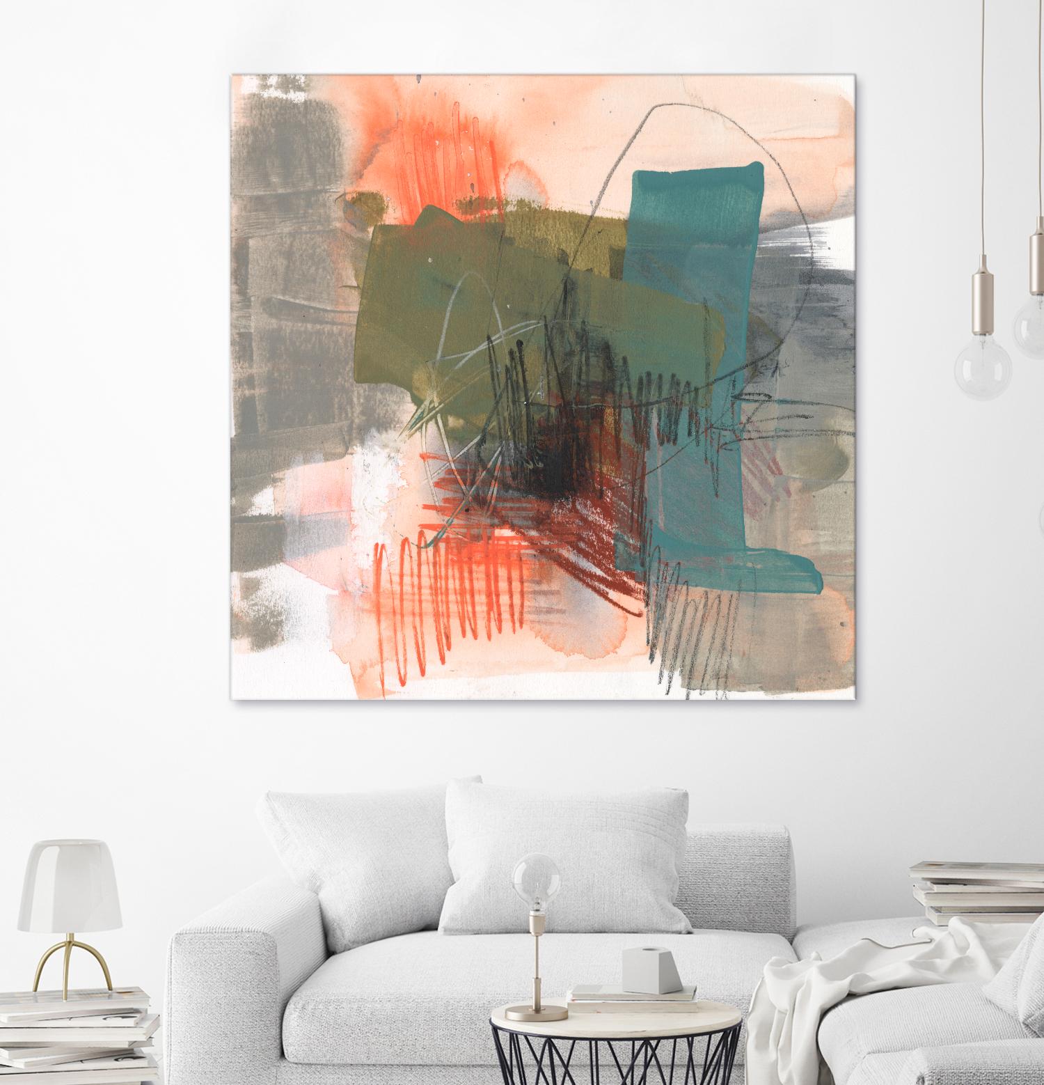 Central Fuse II by Jennifer Goldberger on GIANT ART - orange abstract abstract 