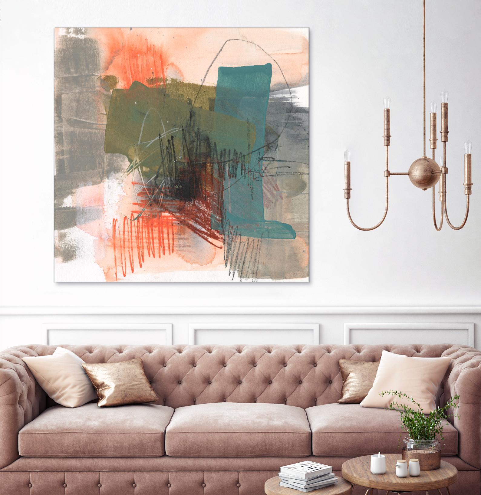 Central Fuse II by Jennifer Goldberger on GIANT ART - orange abstract abstract 