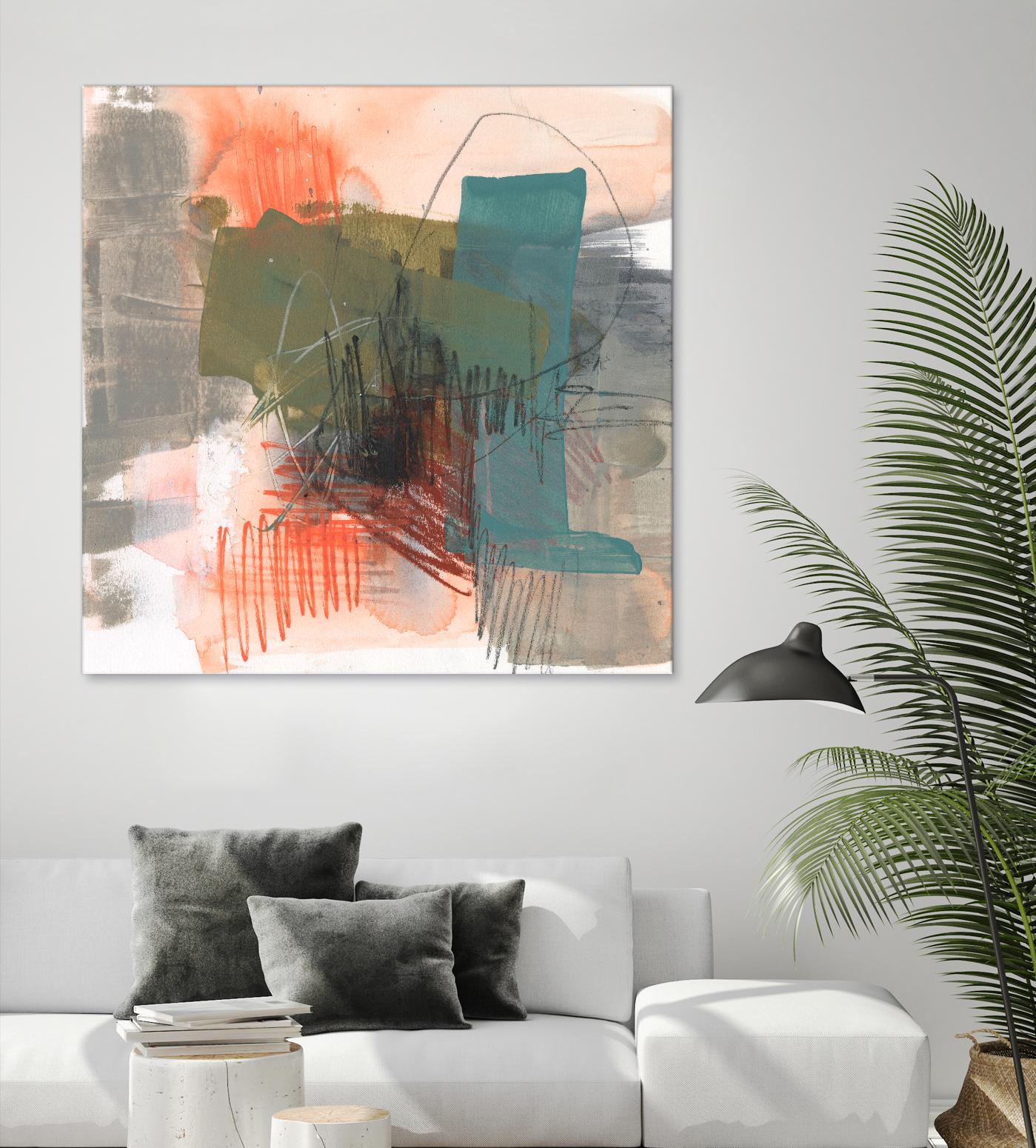 Central Fuse II by Jennifer Goldberger on GIANT ART - orange abstract abstract 