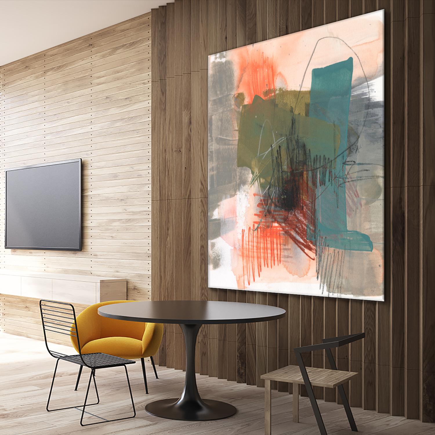 Central Fuse II by Jennifer Goldberger on GIANT ART - orange abstract abstract 