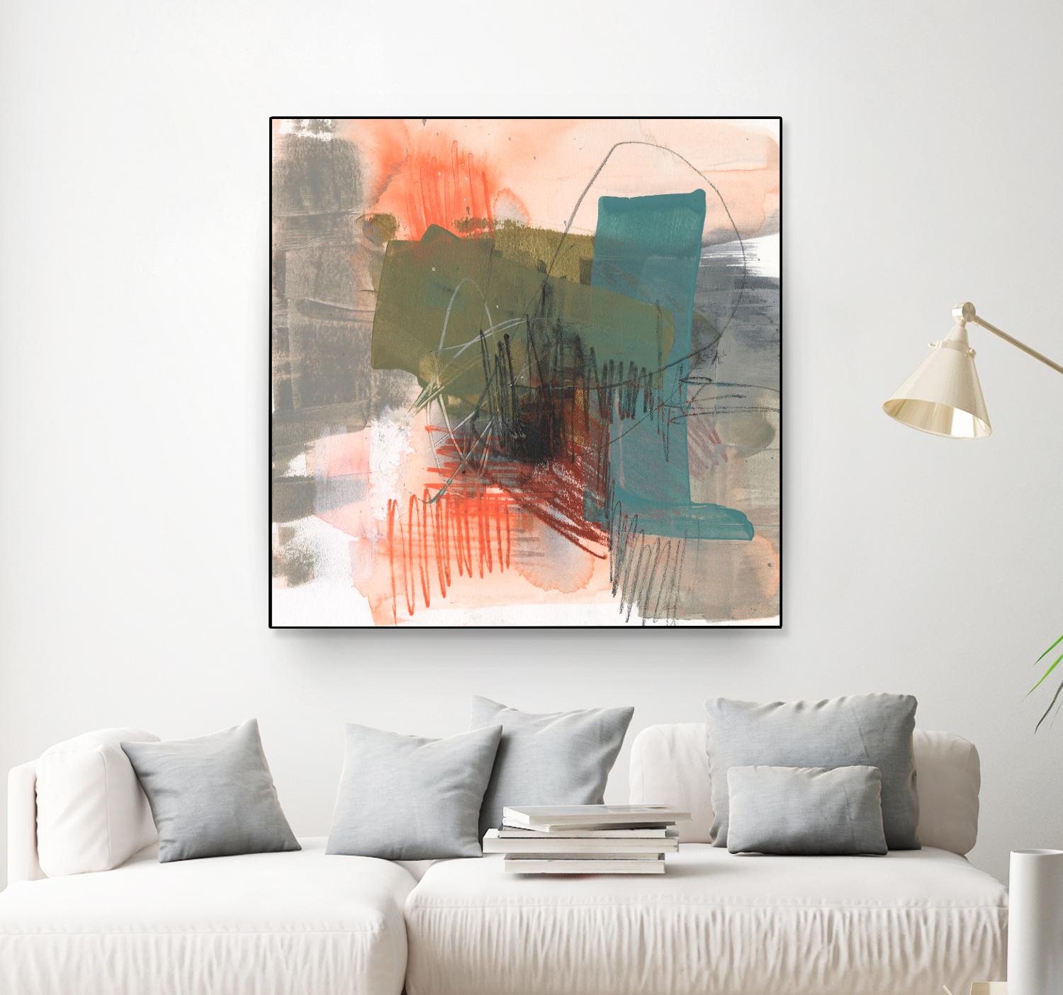 Central Fuse II by Jennifer Goldberger on GIANT ART - orange abstract abstract 