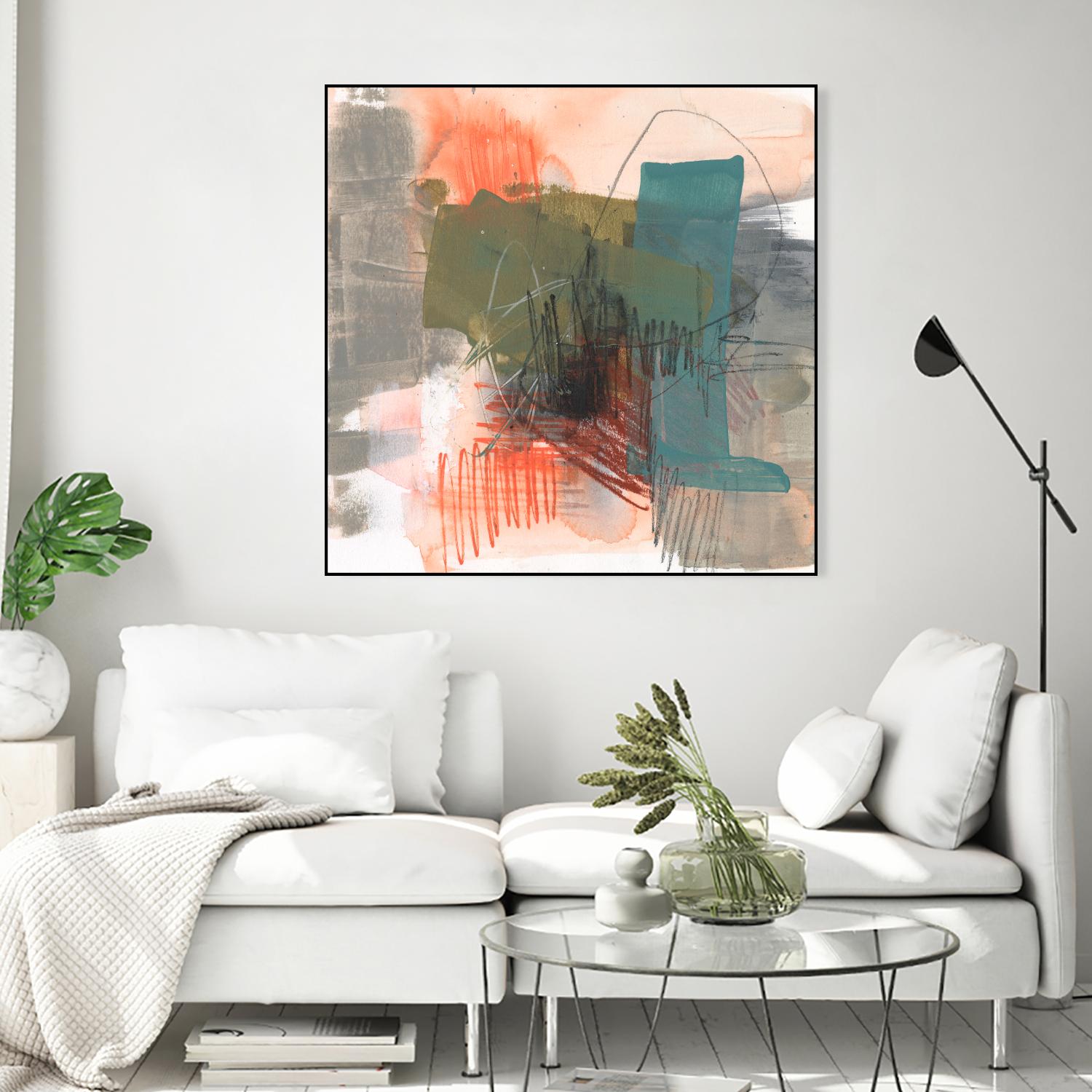Central Fuse II by Jennifer Goldberger on GIANT ART - orange abstract abstract 