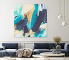 Blue Hive II by June Vess on GIANT ART - beige abstract abstract