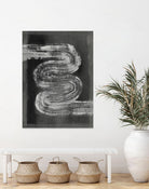 Grey Linear Path I by Jennifer Goldberger on GIANT ART - black abstract abstract 
