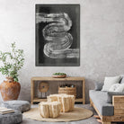 Grey Linear Path I by Jennifer Goldberger on GIANT ART - black abstract abstract 