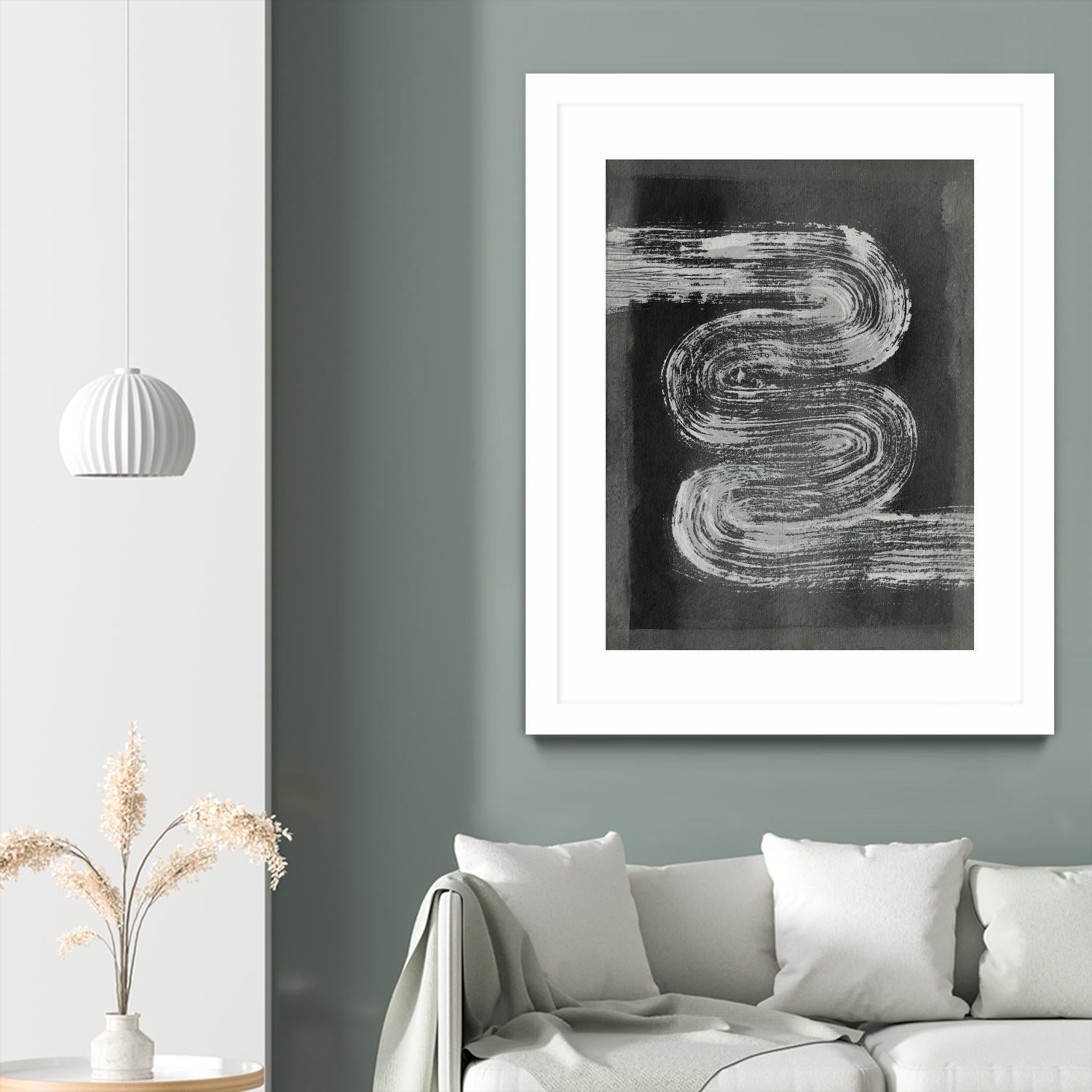 Grey Linear Path I by Jennifer Goldberger on GIANT ART - black abstract abstract 