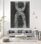 Grey Linear Path IV by Jennifer Goldberger on GIANT ART - white abstract