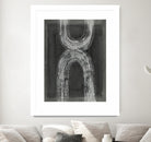 Grey Linear Path IV by Jennifer Goldberger on GIANT ART - white abstract