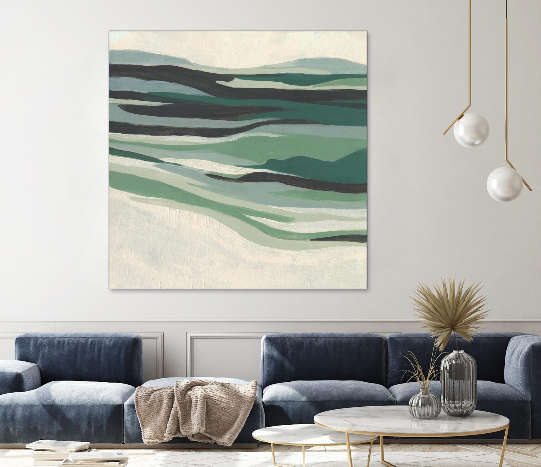 Green Mesa I by June Vess on GIANT ART - beige abstract abstract