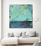 Blue Bay Marina II by Erin Ashley on GIANT ART - blue abstract