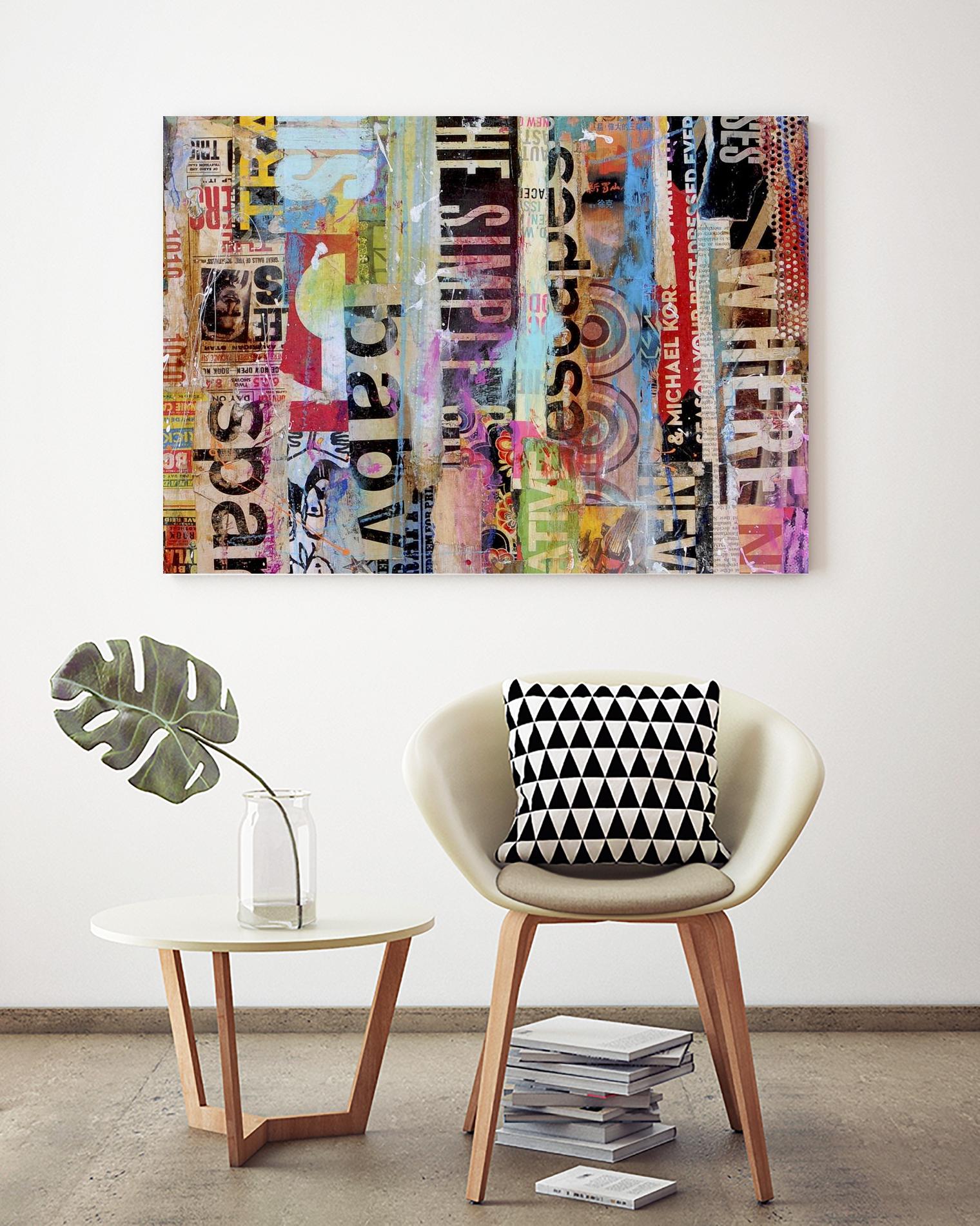 Metro Mix 21 II by Erin Ashley on GIANT ART - pink abstract