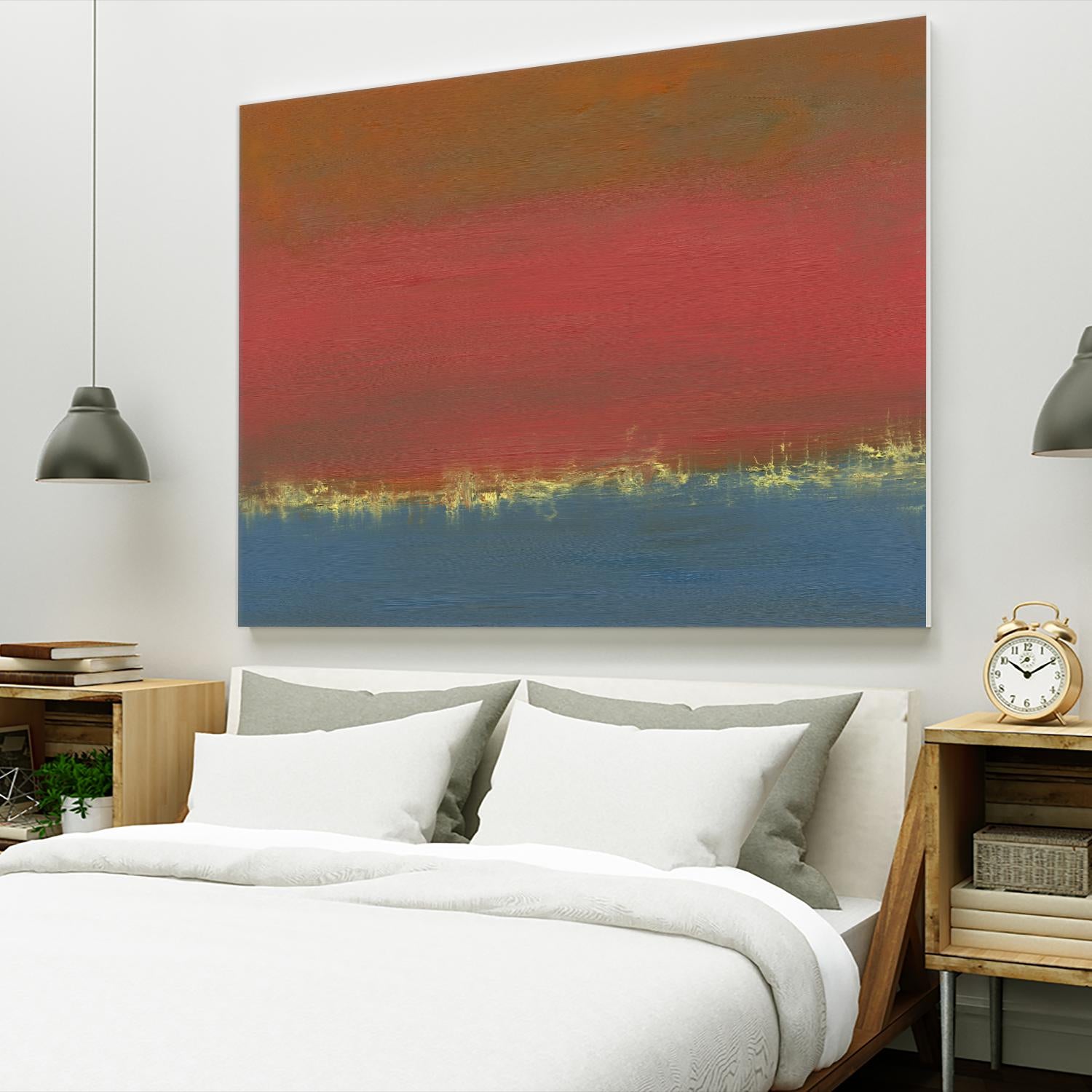 Harbor Light IV by Sharon Gordon on GIANT ART - red abstract