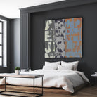 Alphabet Overlay I by Vision Studio on GIANT ART - blue abstract