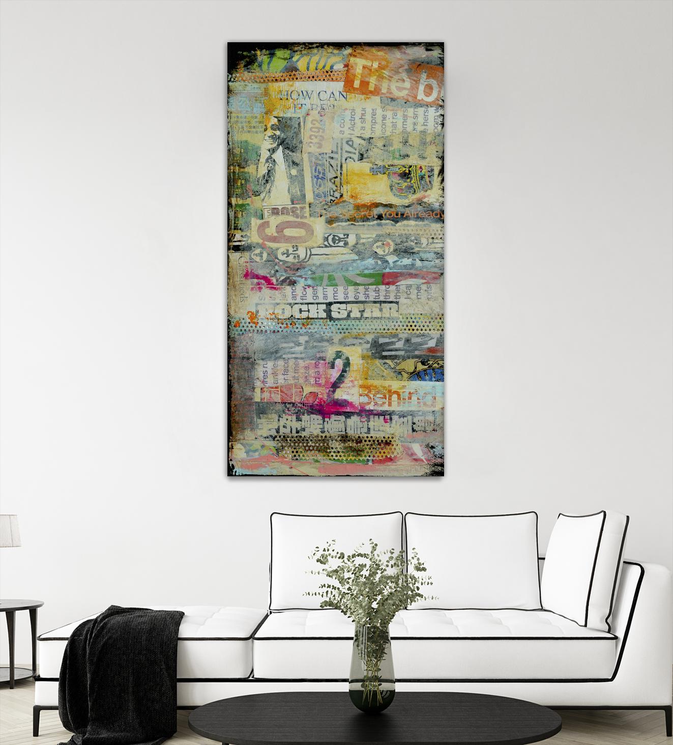 In the Mix I by Erin Ashley on GIANT ART - orange abstract