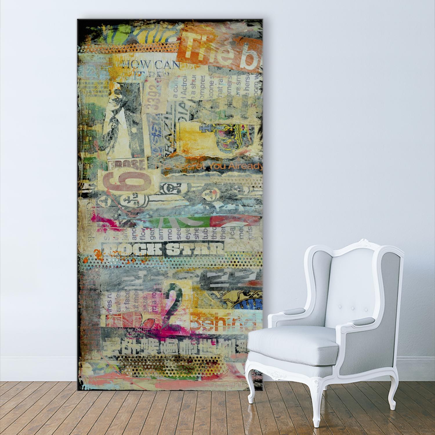 In the Mix I by Erin Ashley on GIANT ART - orange abstract