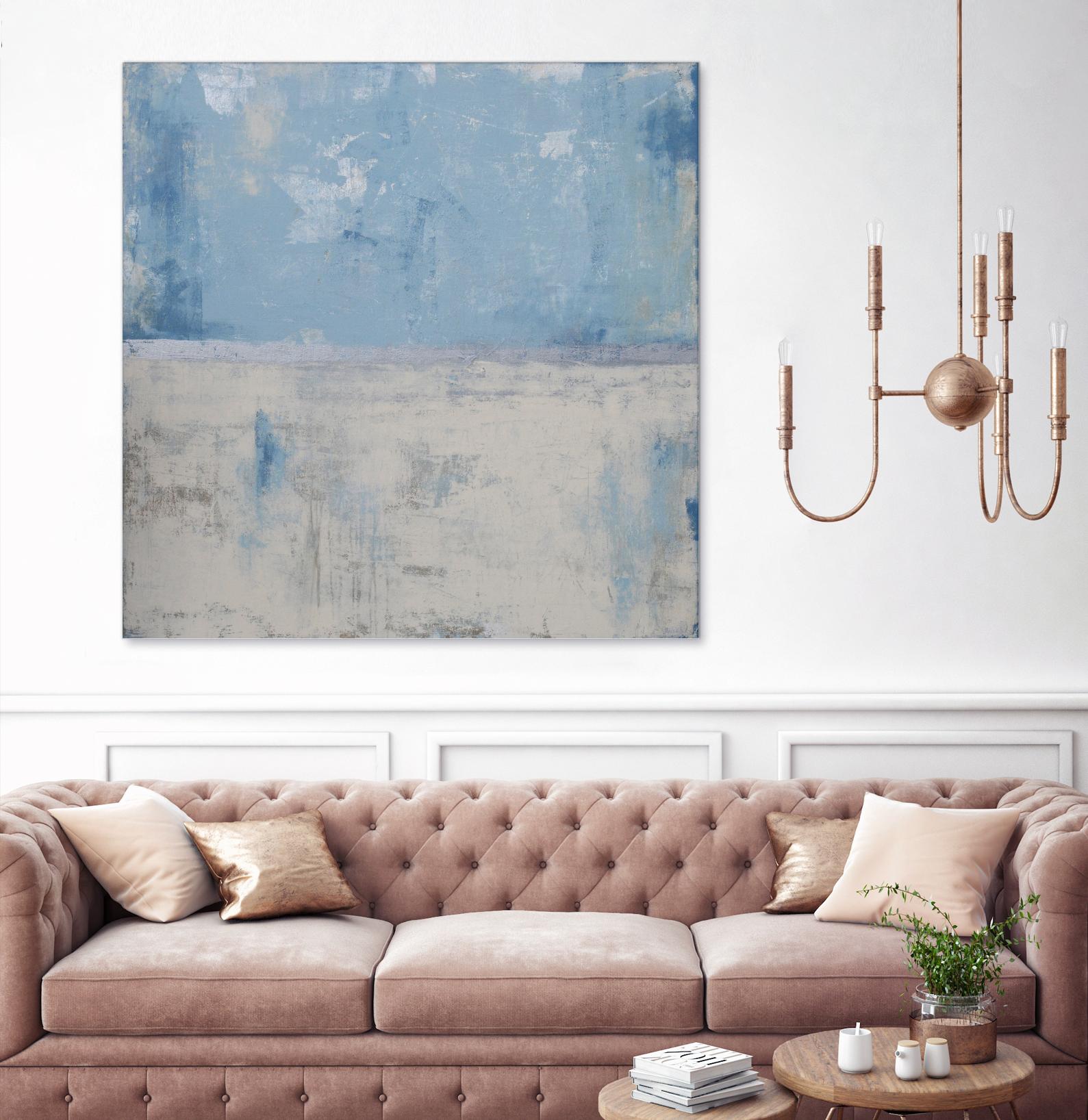 Silver Aura by Erin Ashley on GIANT ART - blue abstract