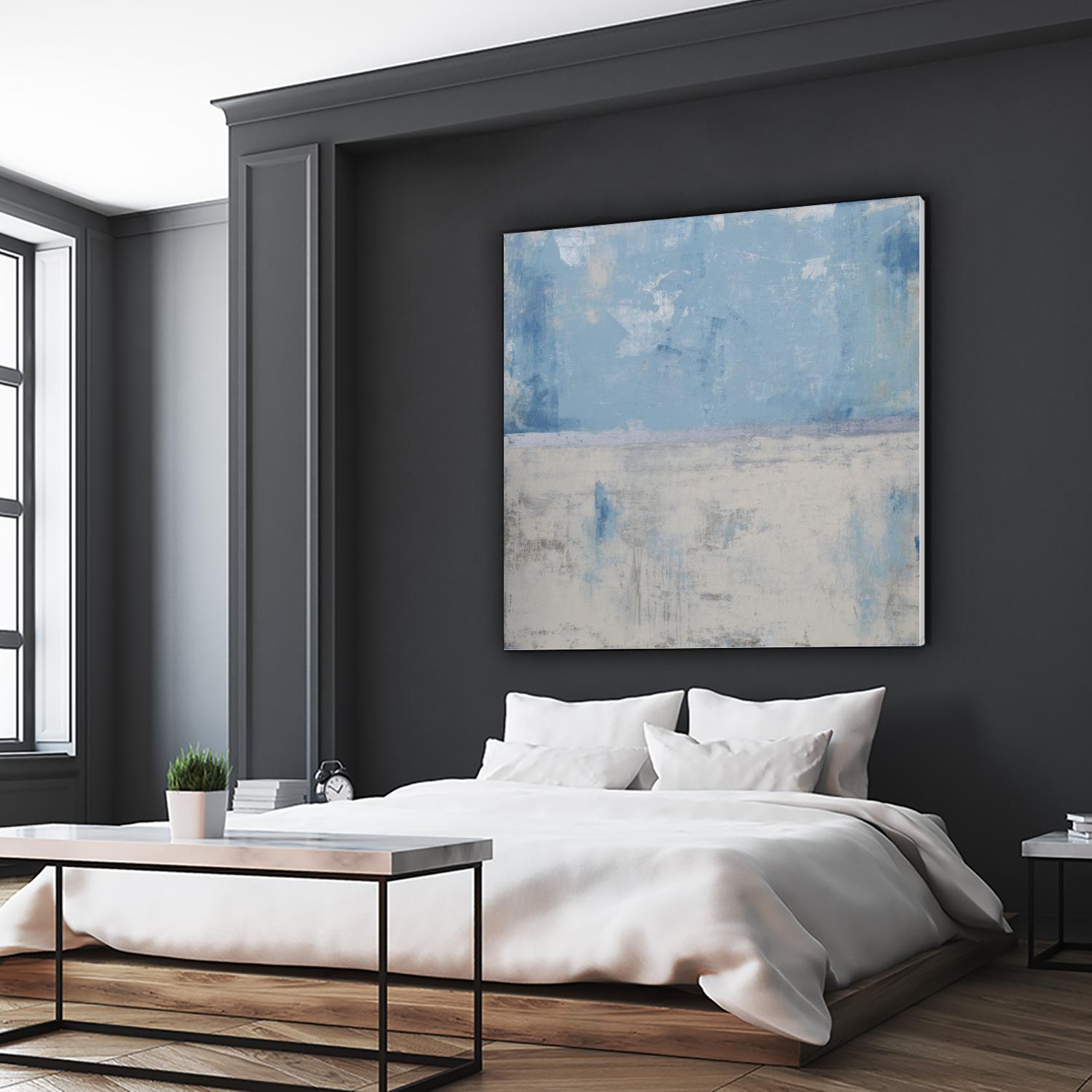 Silver Aura by Erin Ashley on GIANT ART - blue abstract