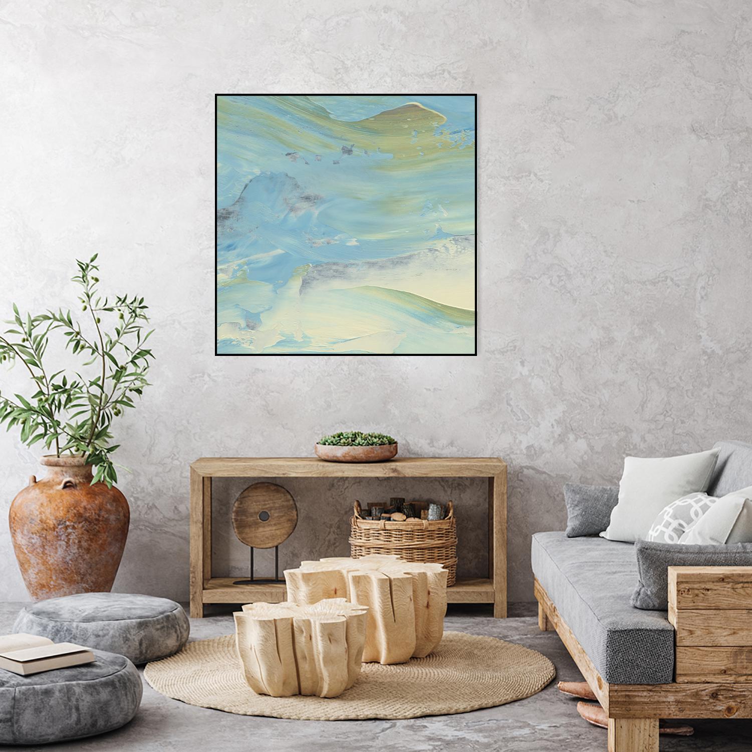 Waters Edge III by Alicia Ludwig on GIANT ART - green abstract