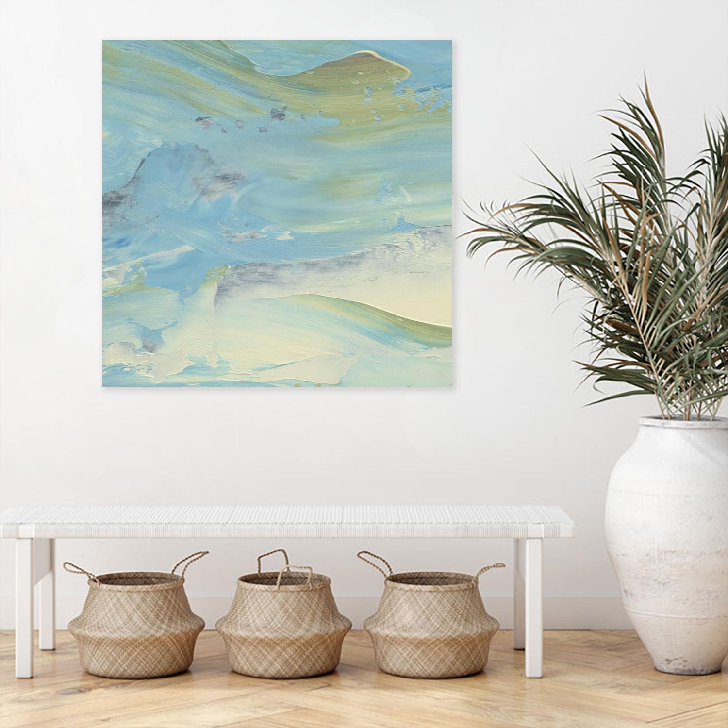 Waters Edge III by Alicia Ludwig on GIANT ART - green abstract