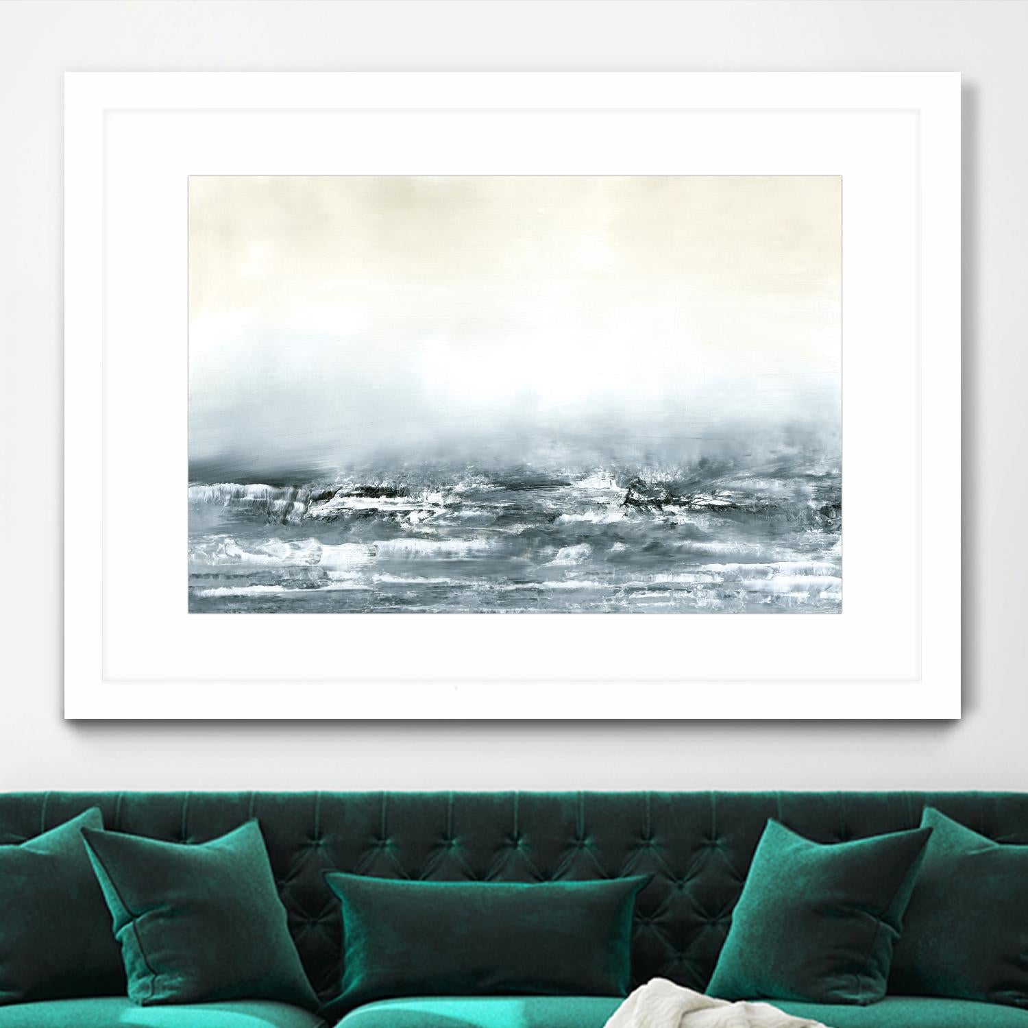 Sea View V by Sharon Gordon on GIANT ART - blue costal