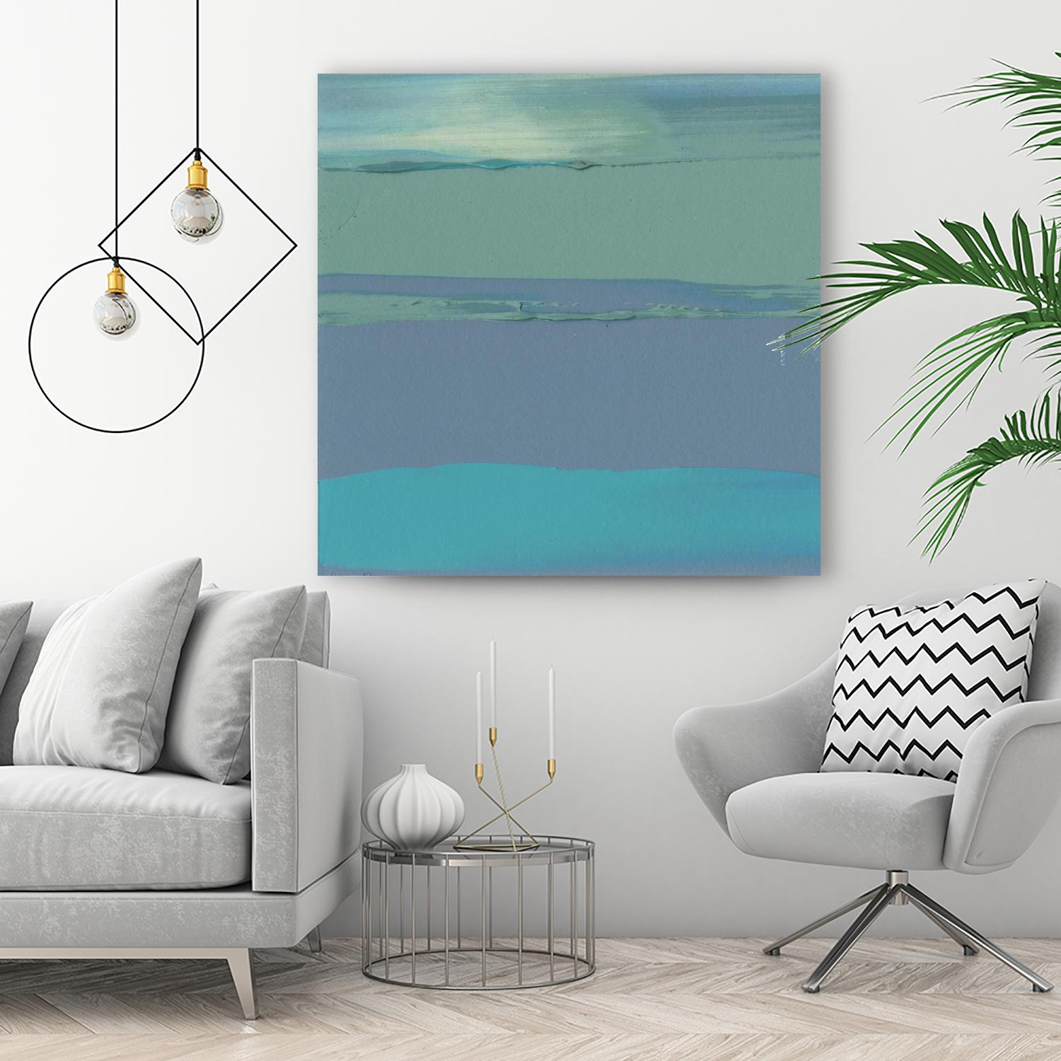 Blue Coast II by Sharon Gordon on GIANT ART - green abstract
