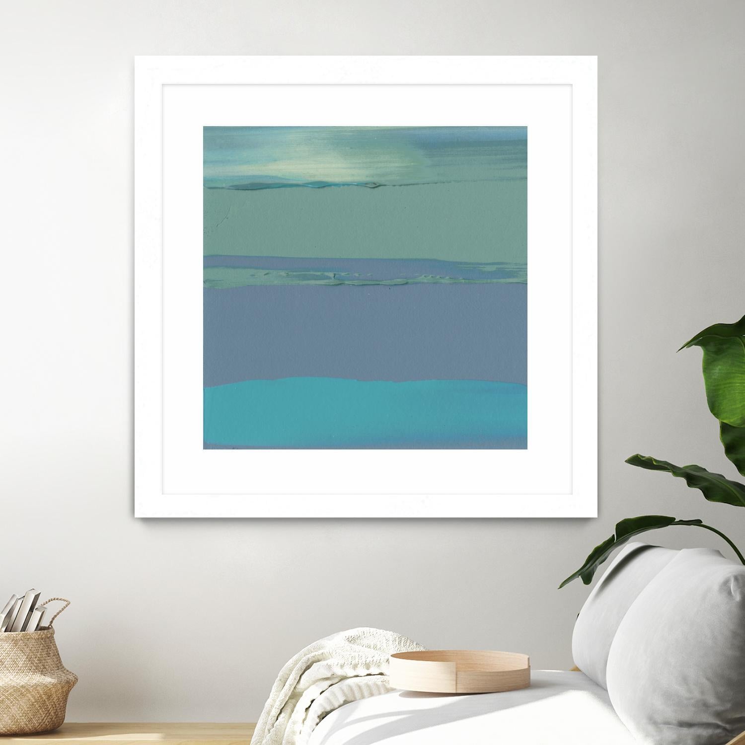 Blue Coast II by Sharon Gordon on GIANT ART - green abstract