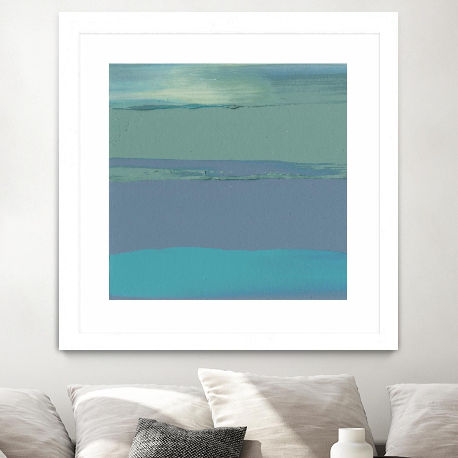 Blue Coast II by Sharon Gordon on GIANT ART - green abstract