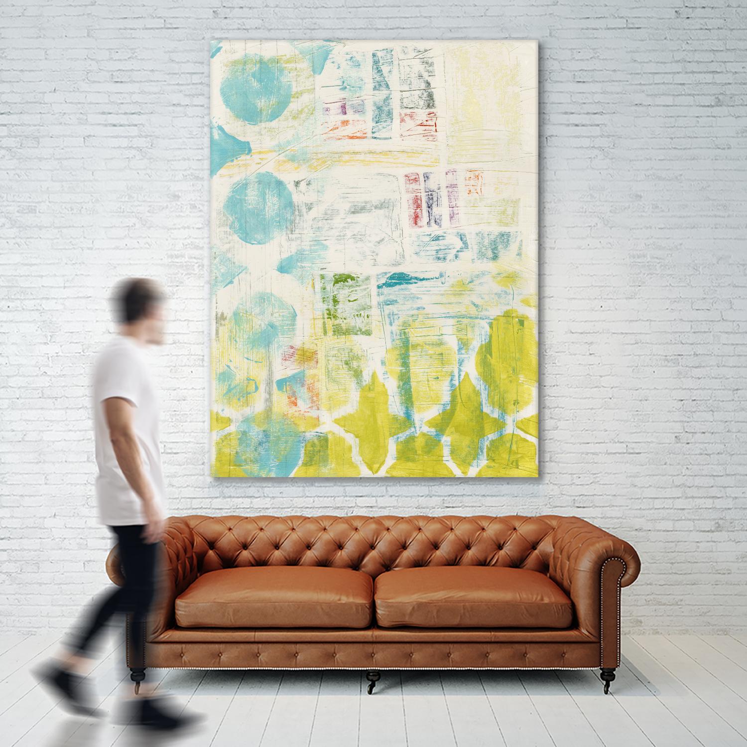 Lattice Progression I by June Erica Vess on GIANT ART - green abstract