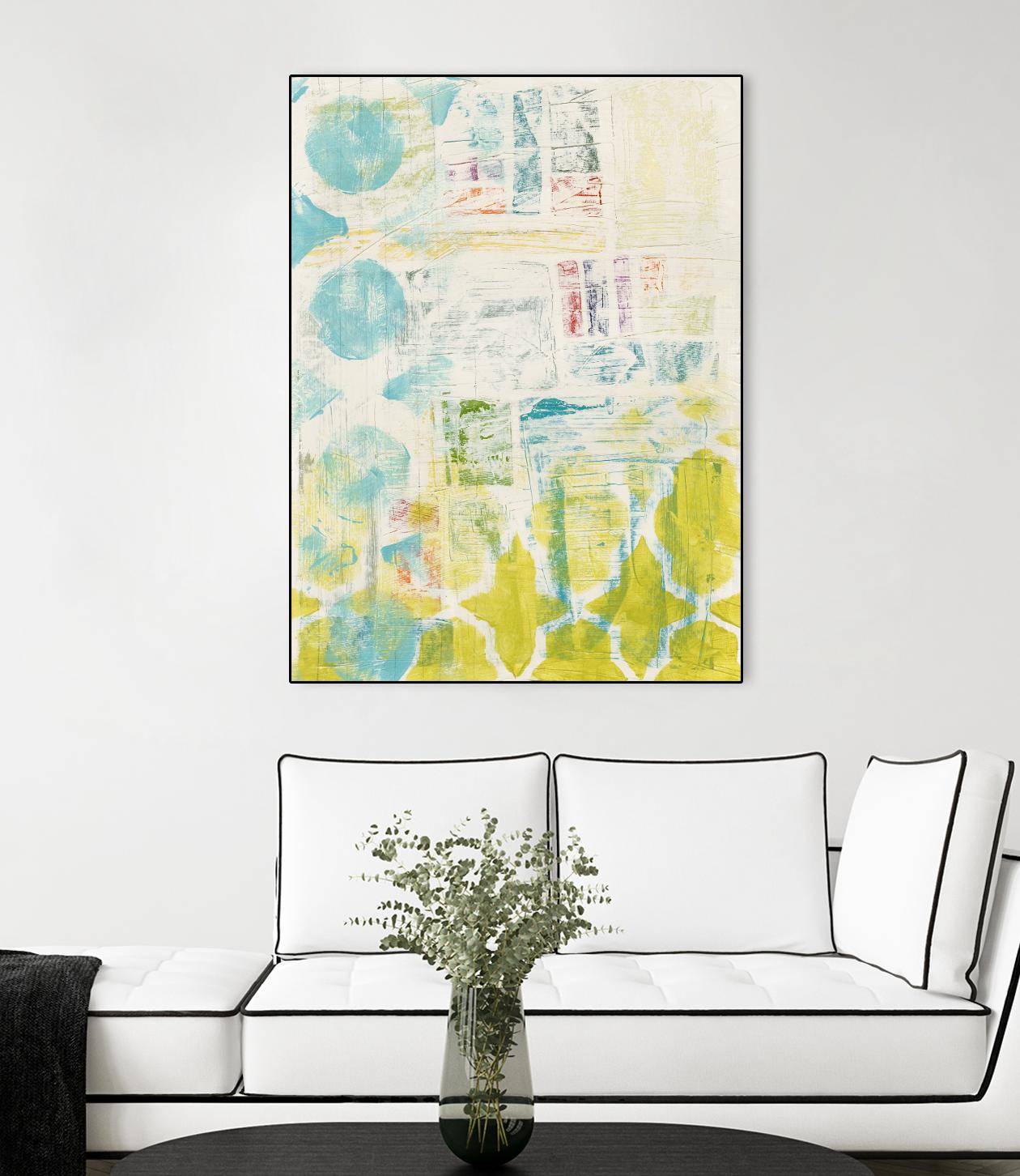 Lattice Progression I by June Erica Vess on GIANT ART - green abstract
