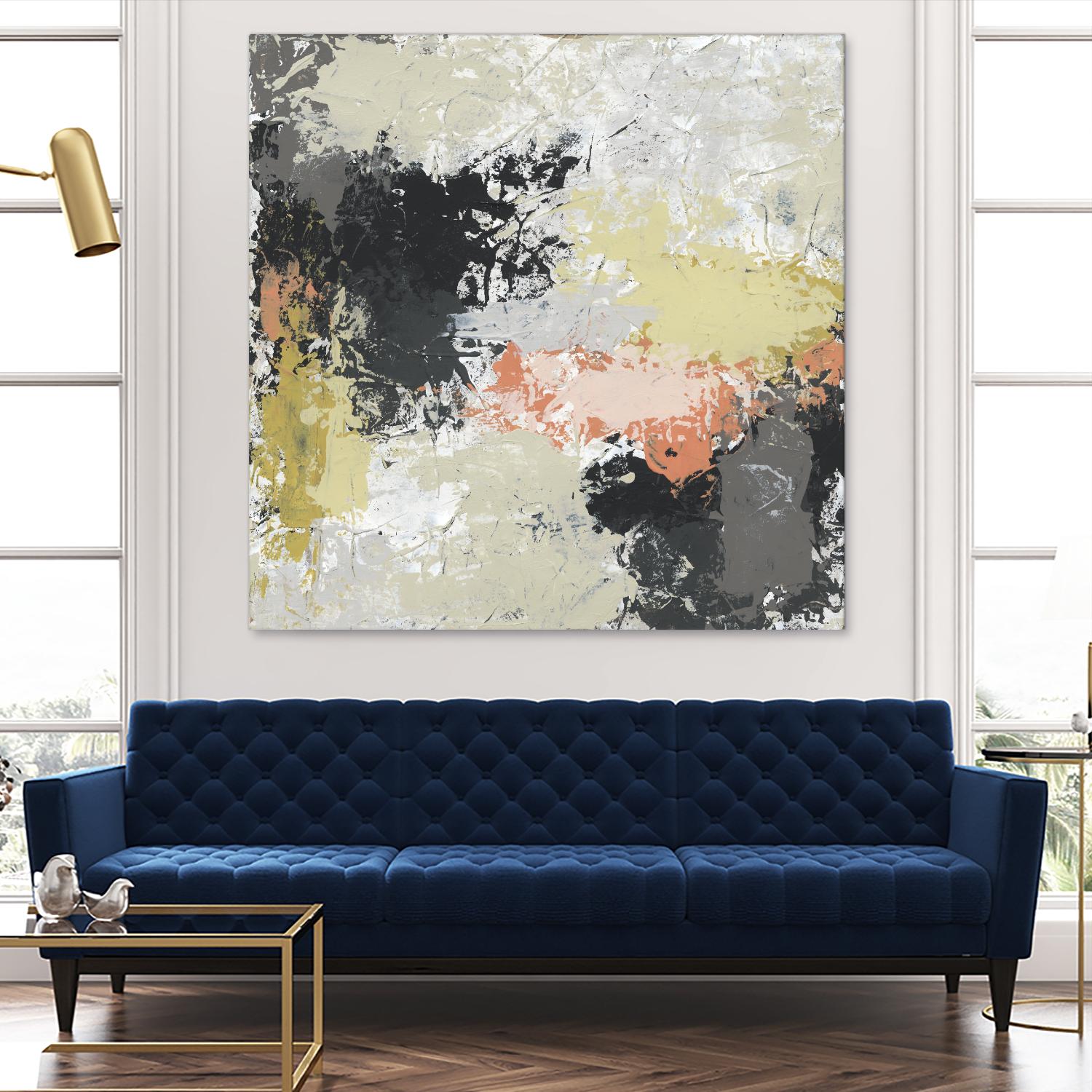 Gossamer Cloud II by June Erica Vess on GIANT ART - yellow abstract