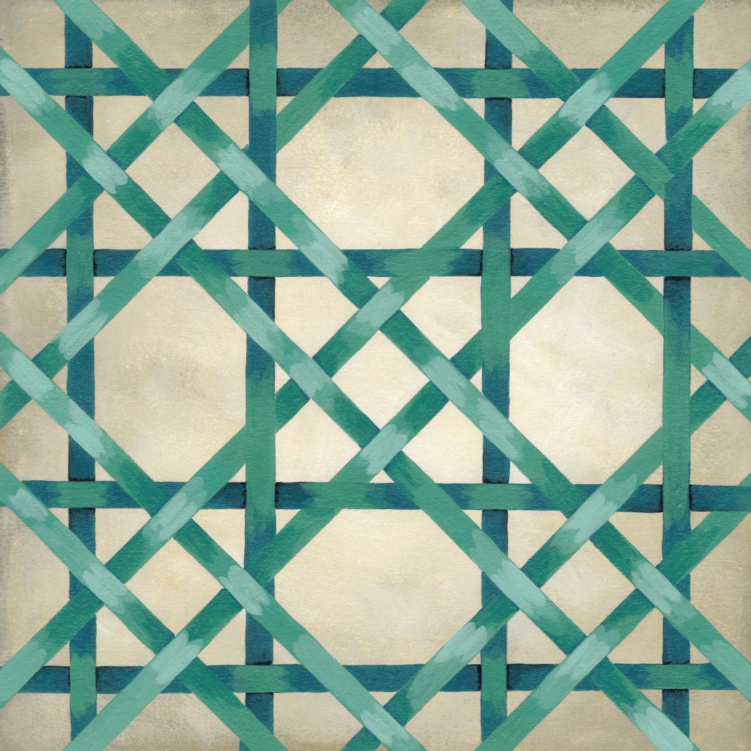 Woven Symmetry VI by Chariklia Zarris on GIANT ART - green patterns