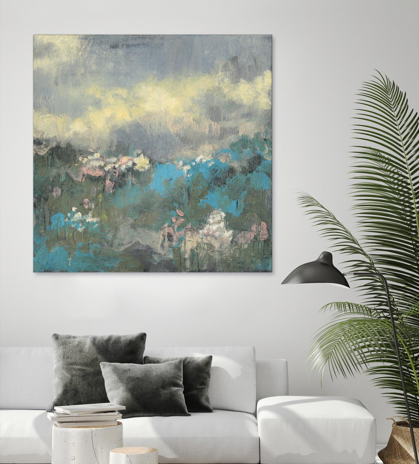 Painterly Field I by Jennifer Goldberger on GIANT ART - blue abstract